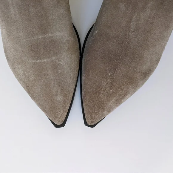 Everlane The Boss Gray Suede Leather Boots | Size 8 - Picture 10 of 11